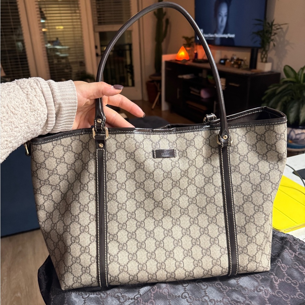 Auth Vintage Gucci Shoulder Tote Bag